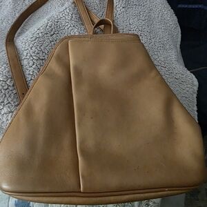 Tignanello Tan Leather Backpack